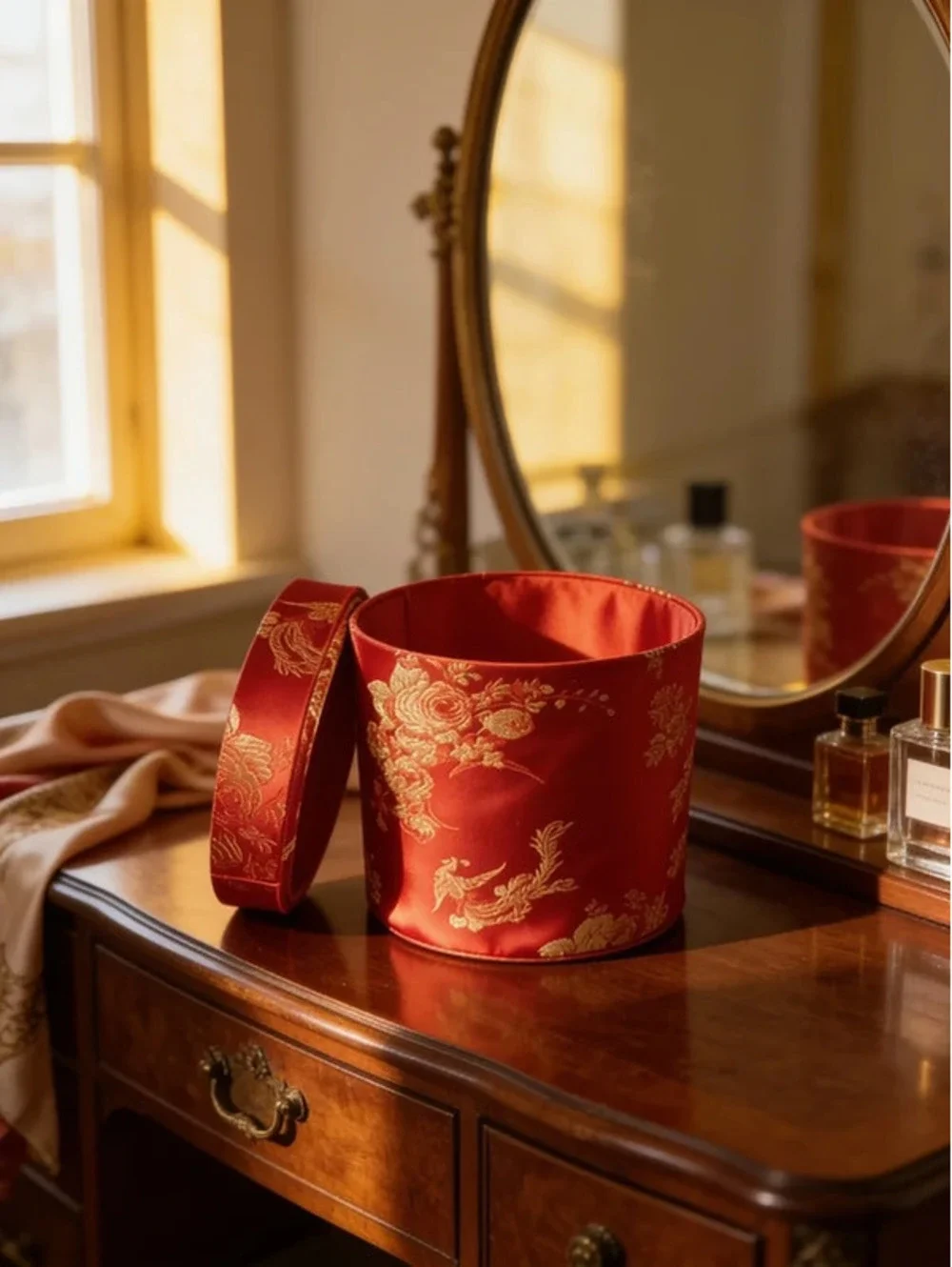 Chinese Silk Keepsake Box